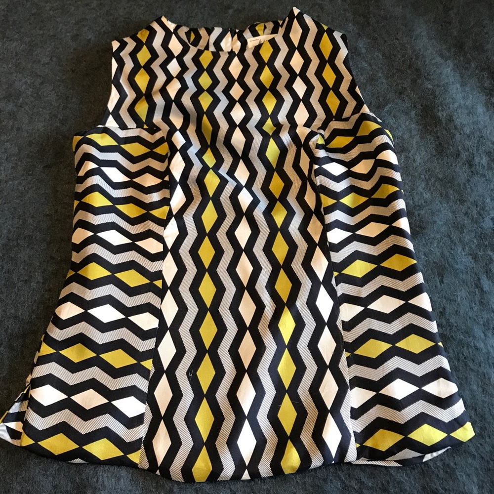 Milly Silk Geometric Print Shell